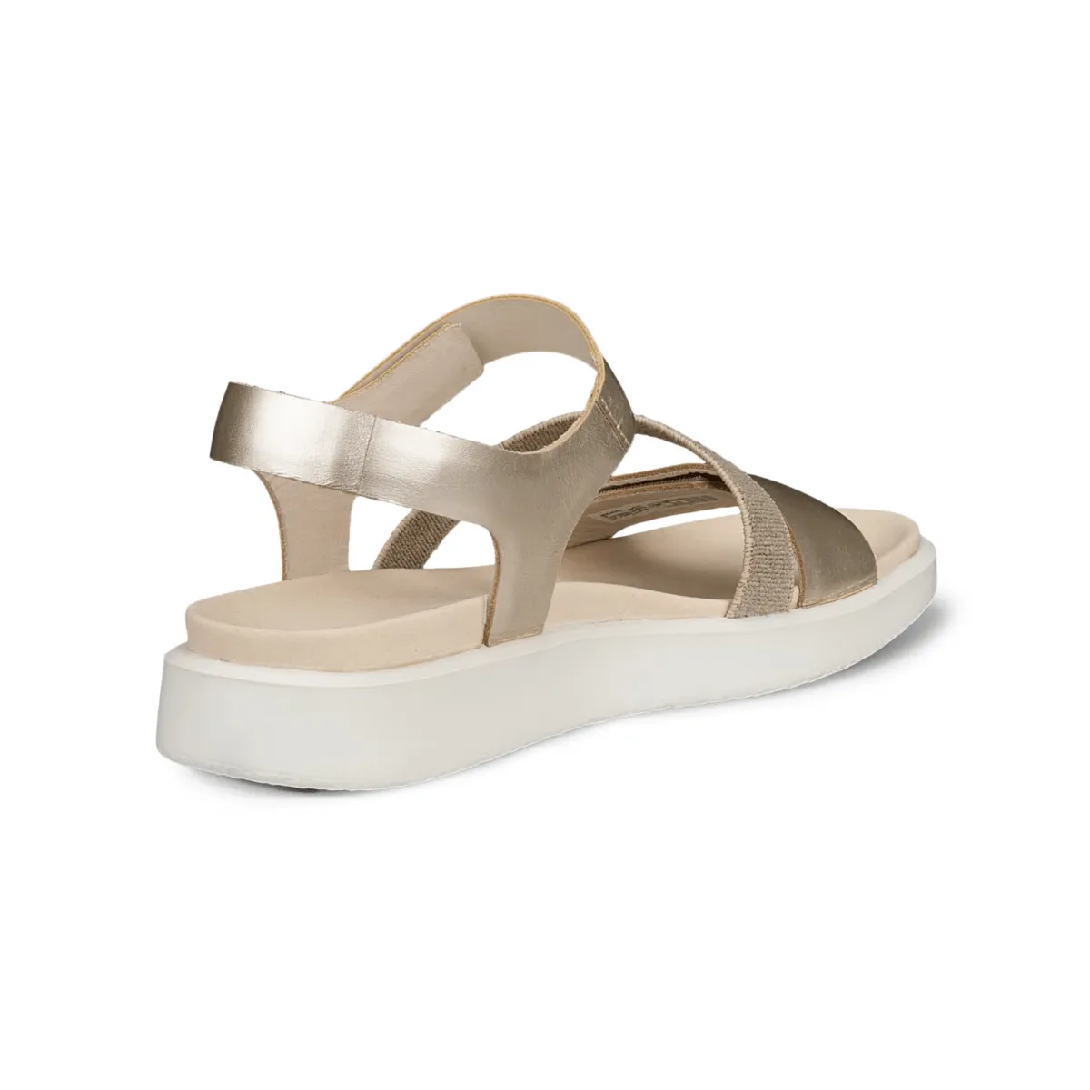 Ecco Women's Flowt 2-Strap Pure White/Gold