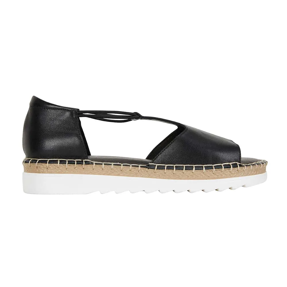 Eddie Sandal in Black Leather