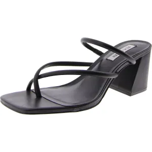 Effie Womens Slip On Toe Loop Slide Sandals