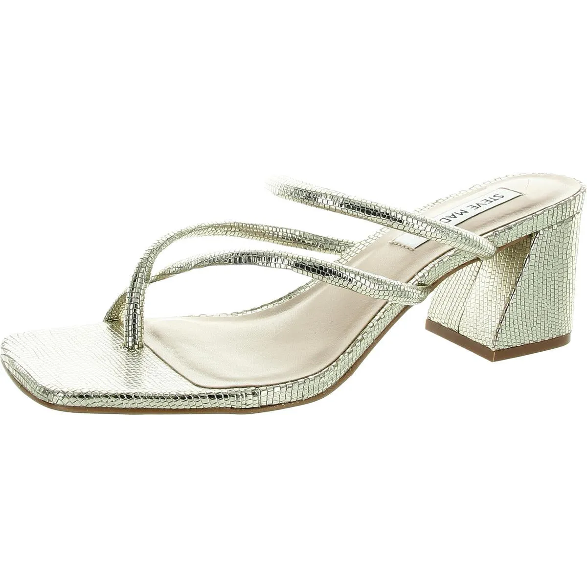 Effie Womens Slip On Toe Loop Slide Sandals