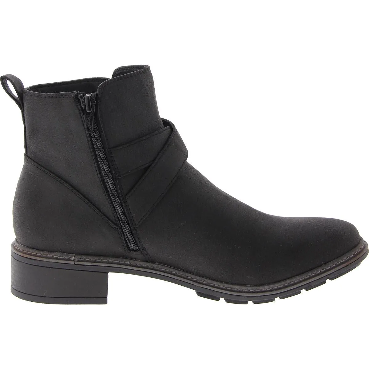 Elie Womens Zip Up Slip On Ankle Boots