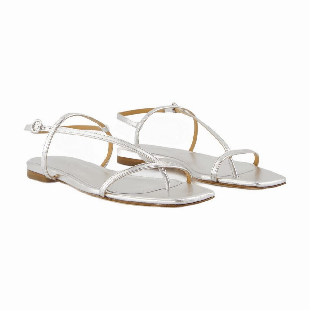Ella Sandals - Leather - Silver