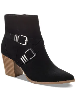 ELYSSAA Womens Block heel Pointed toe Booties