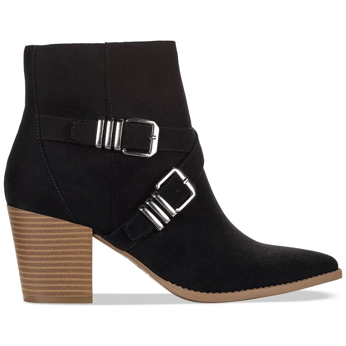 ELYSSAA Womens Block heel Pointed toe Booties