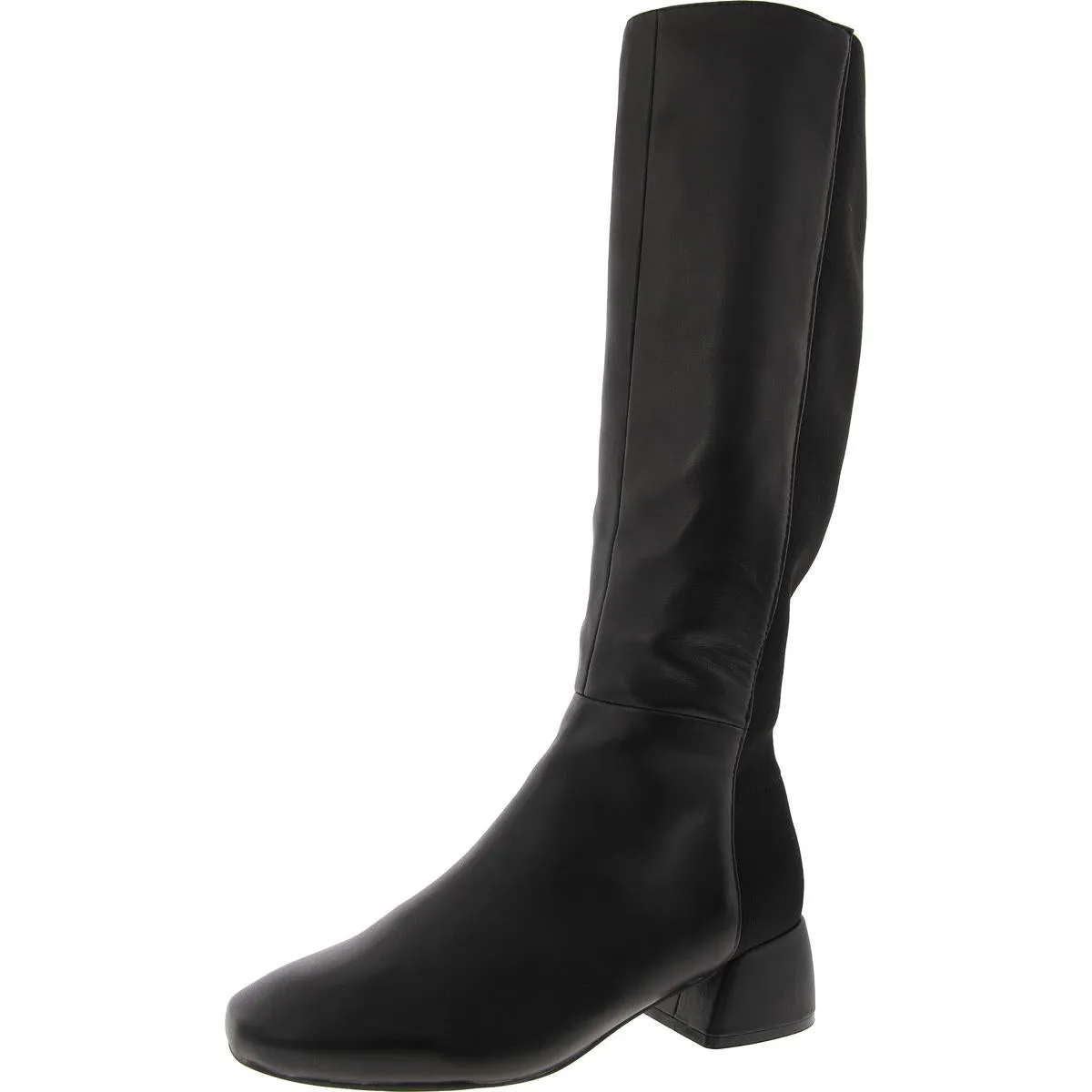 EMILY Womens Block Heel Leather Over-The-Knee Boots