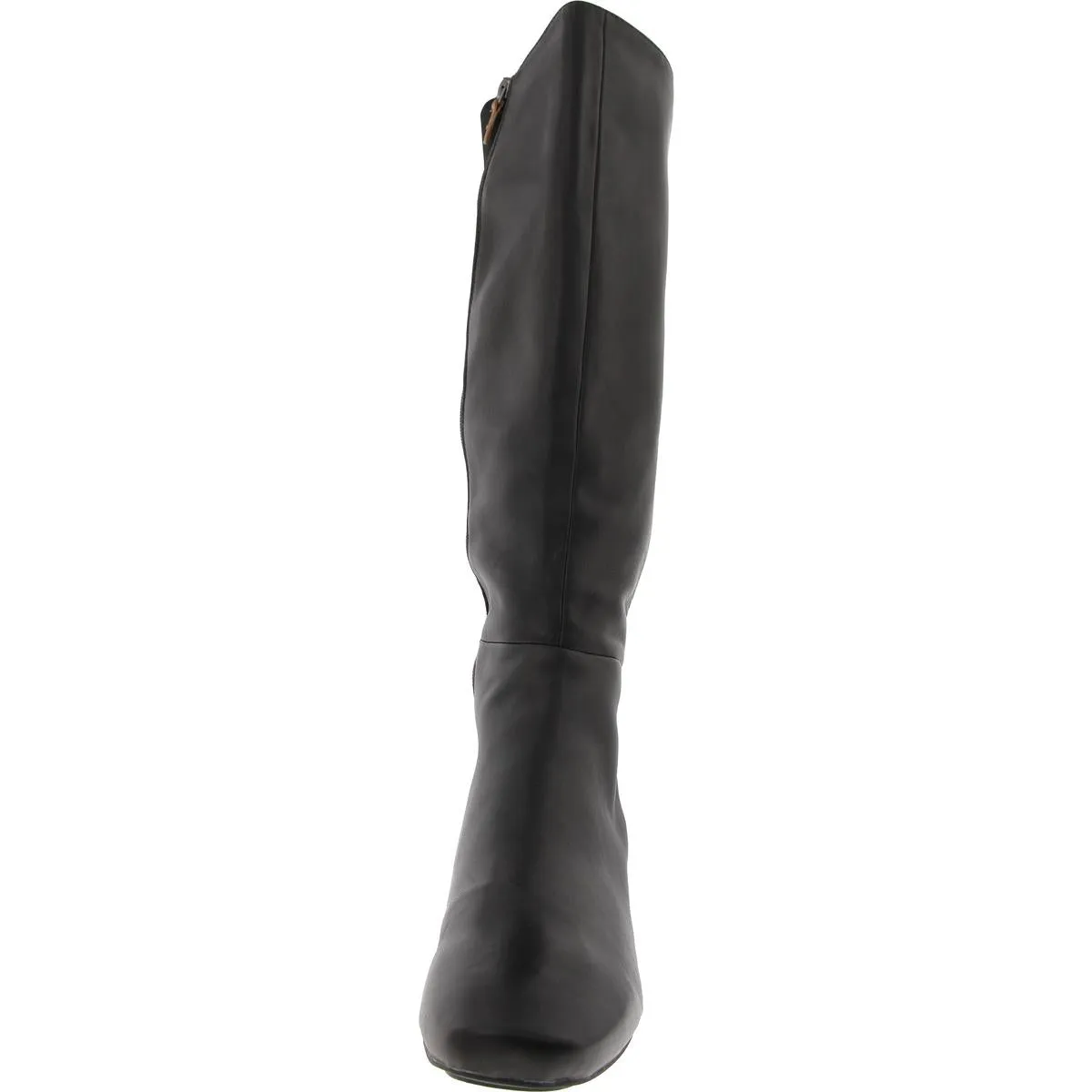 EMILY Womens Block Heel Leather Over-The-Knee Boots