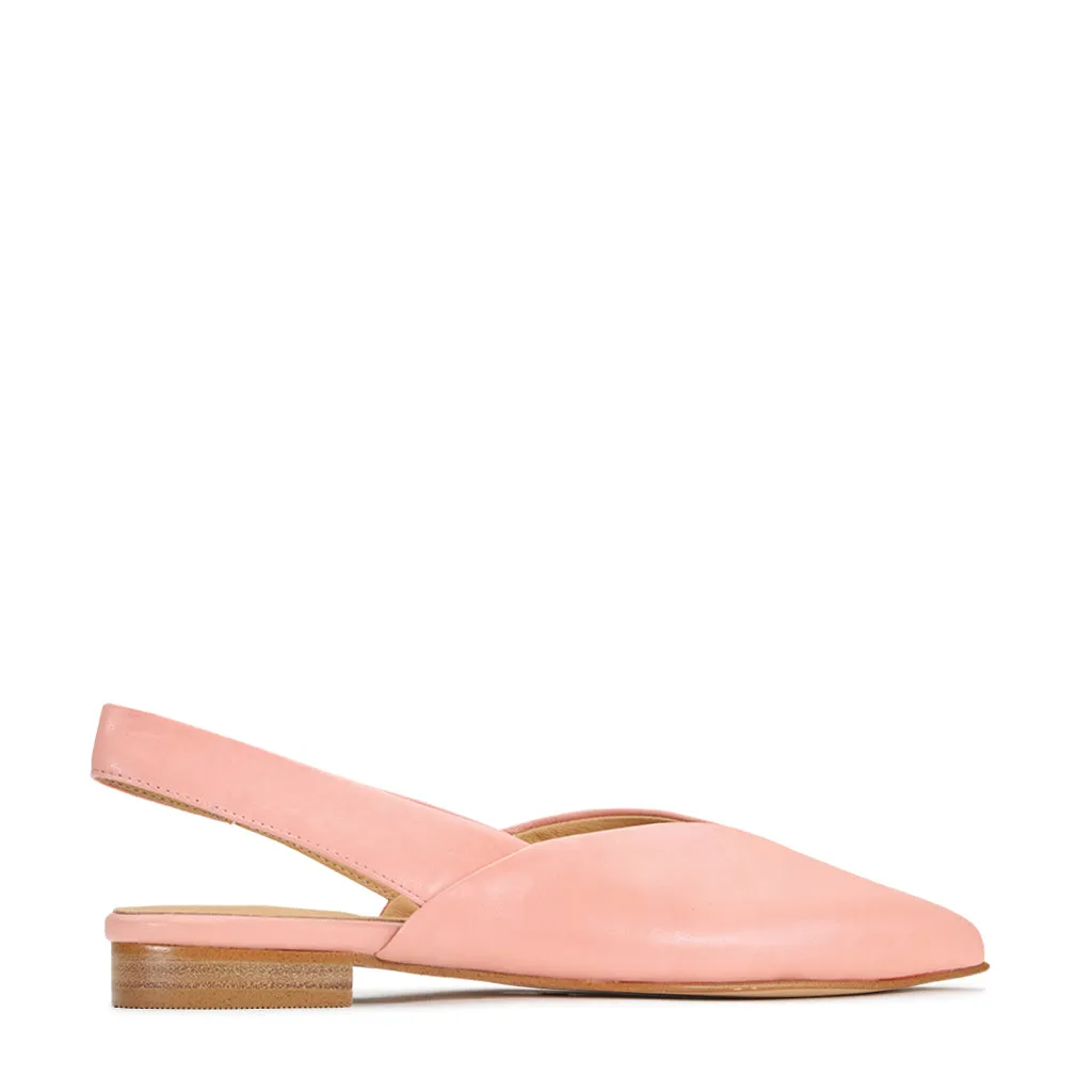 EMIRA SLING-BACK LEATHER FLATS