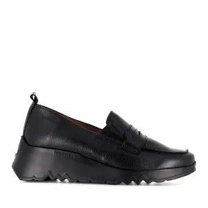 EVELYN E-6712 - BLACK BLACK LEATHER