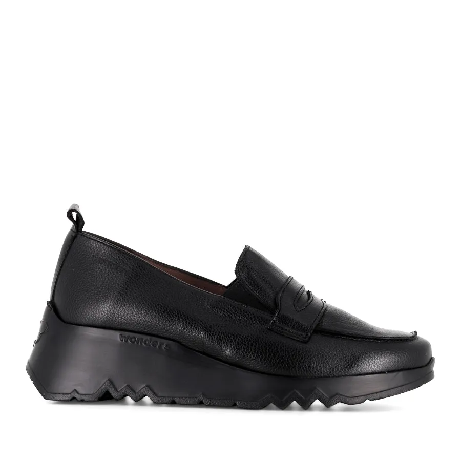 EVELYN E-6712 - BLACK BLACK LEATHER