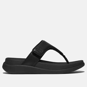 F-MODE GO ADJUSTABLE TOE-POST SANDALS - BLACK