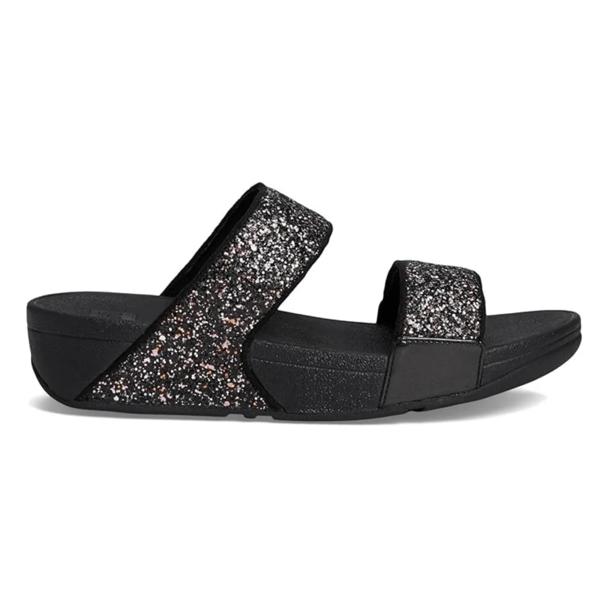 FitFlop Women's Lulu Glitter Slide Black Multi
