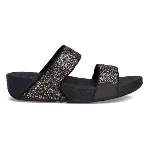FitFlop Women's Lulu Glitter Slide Black Multi