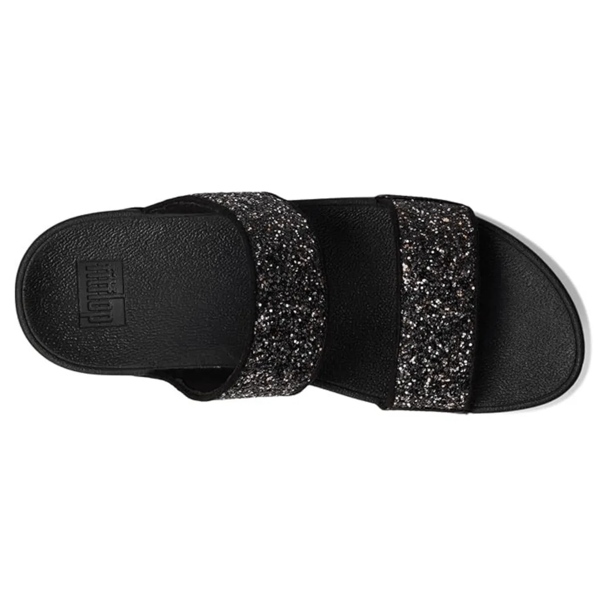 FitFlop Women's Lulu Glitter Slide Black Multi