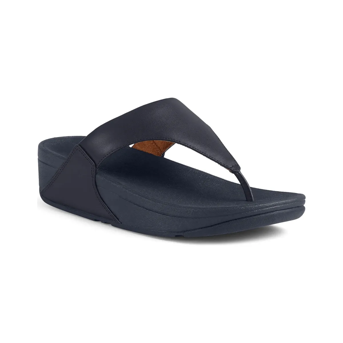 FitFlop Women's Lulu Toe-Post Deep Blue Leather