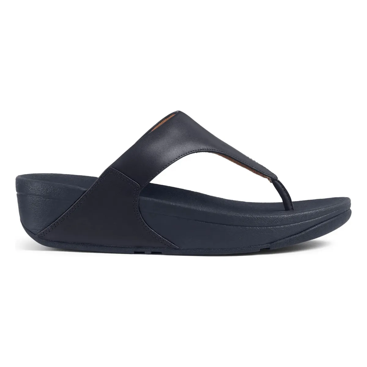 FitFlop Women's Lulu Toe-Post Deep Blue Leather