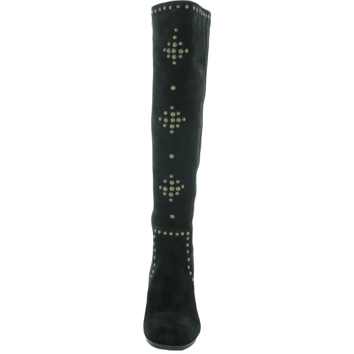 Fortune Womens Suede Block Heel Knee-High Boots