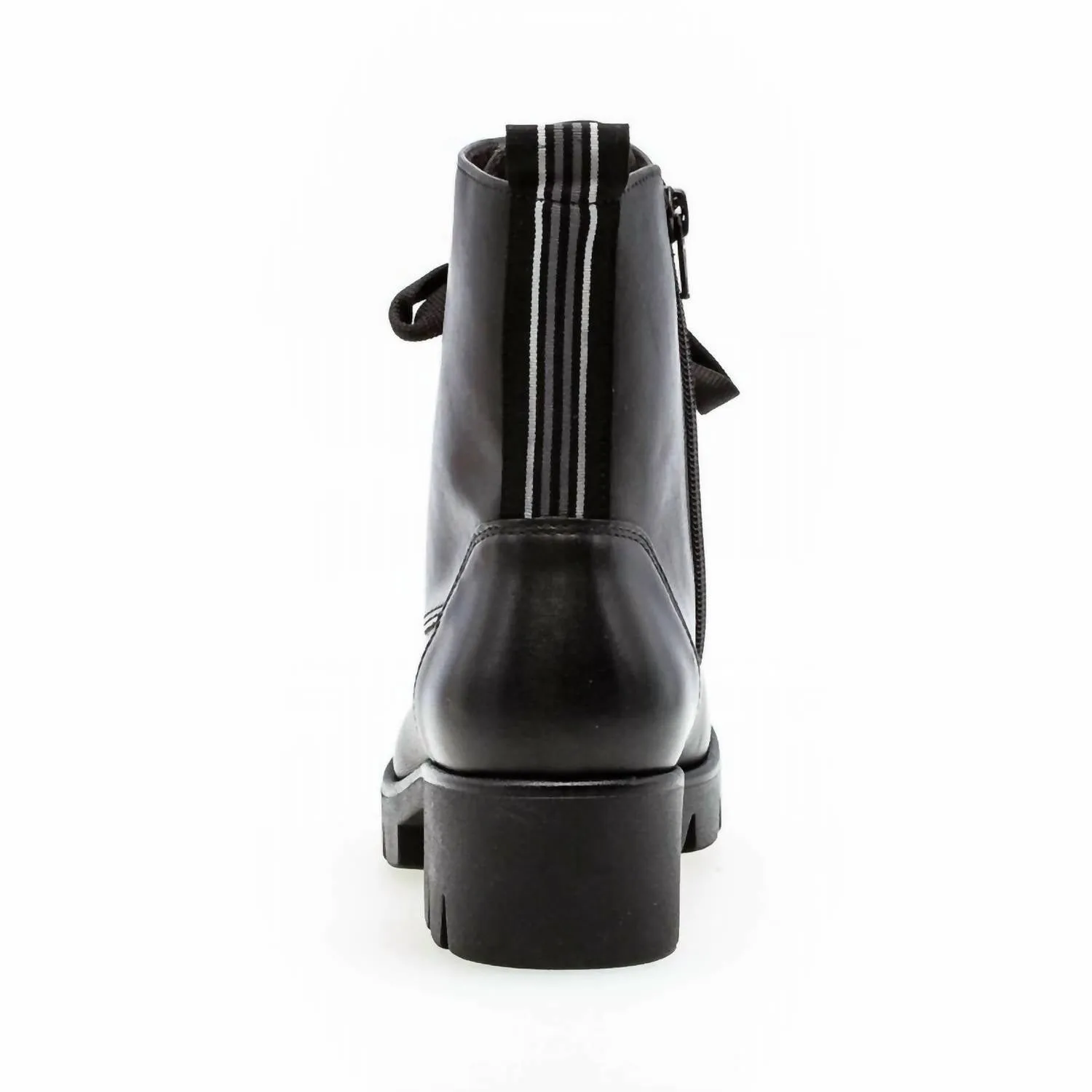 Foulardc Lace Up Moto Boot In Schwarz/black