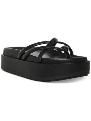 Fowler Womens Thong Platform Slide Sandals