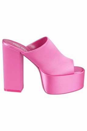 Fuchsia Leather Sasha Mule Sandal
