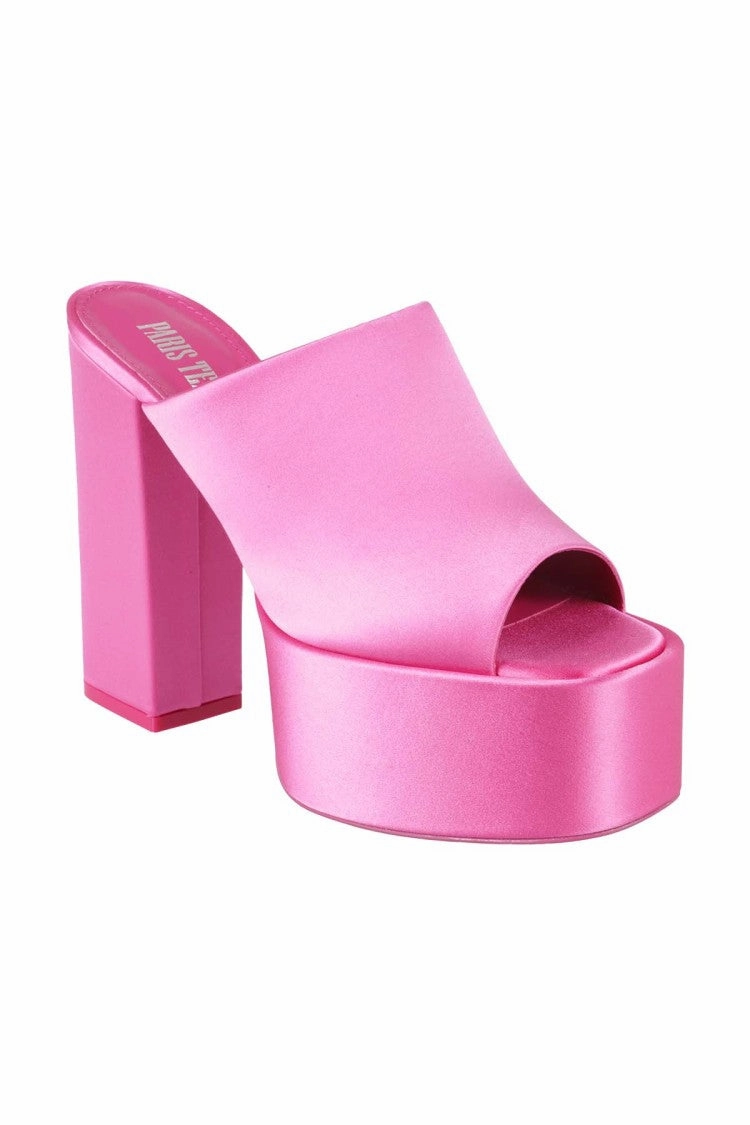 Fuchsia Leather Sasha Mule Sandal