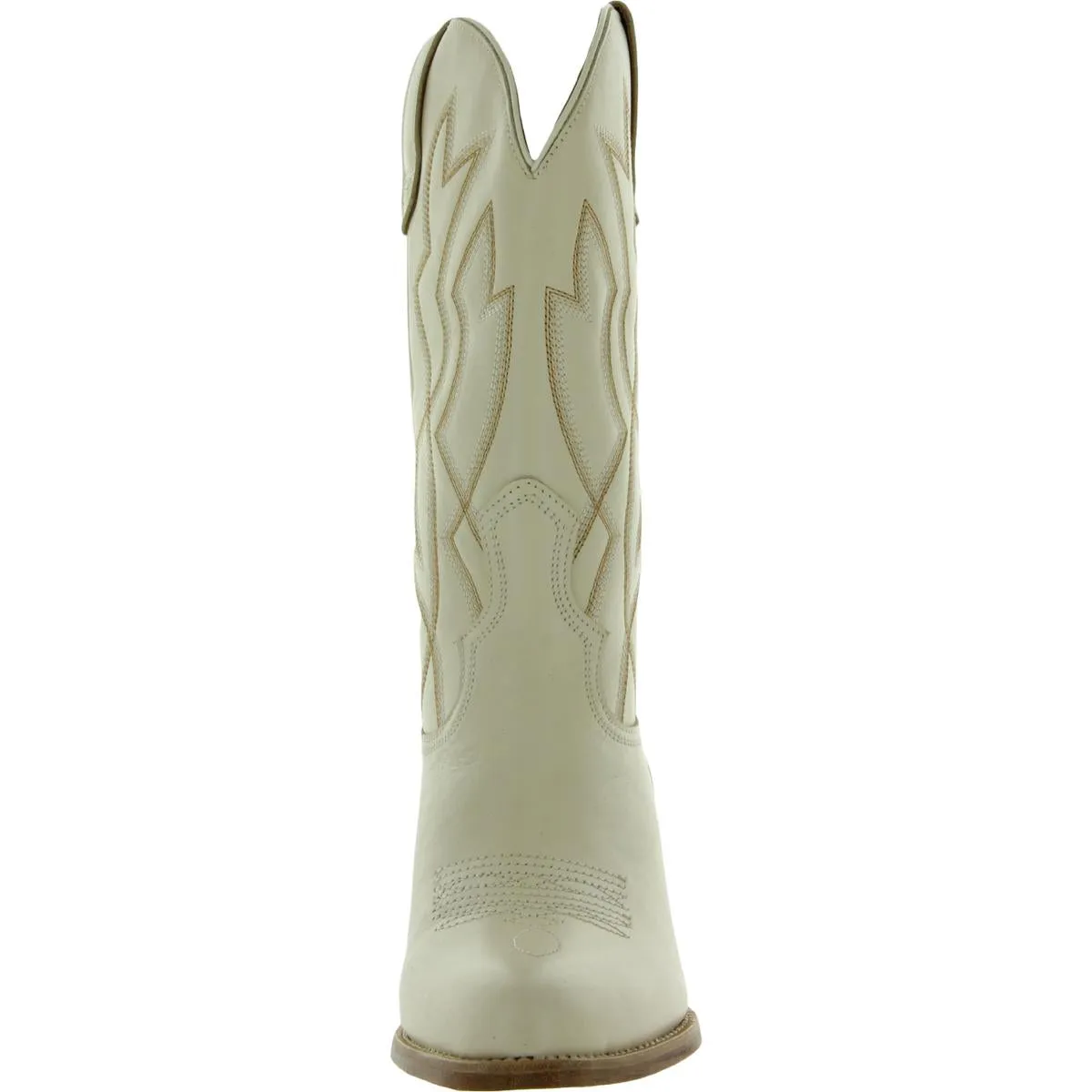 Fuller Womens Embroidered Almond Toe Cowboy, Western Boots