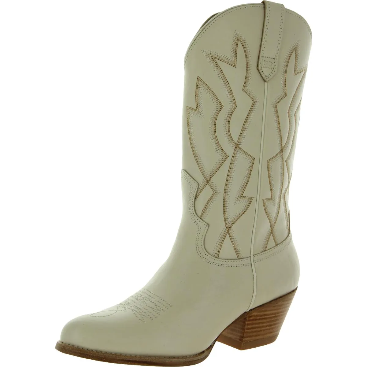 Fuller Womens Embroidered Almond Toe Cowboy, Western Boots