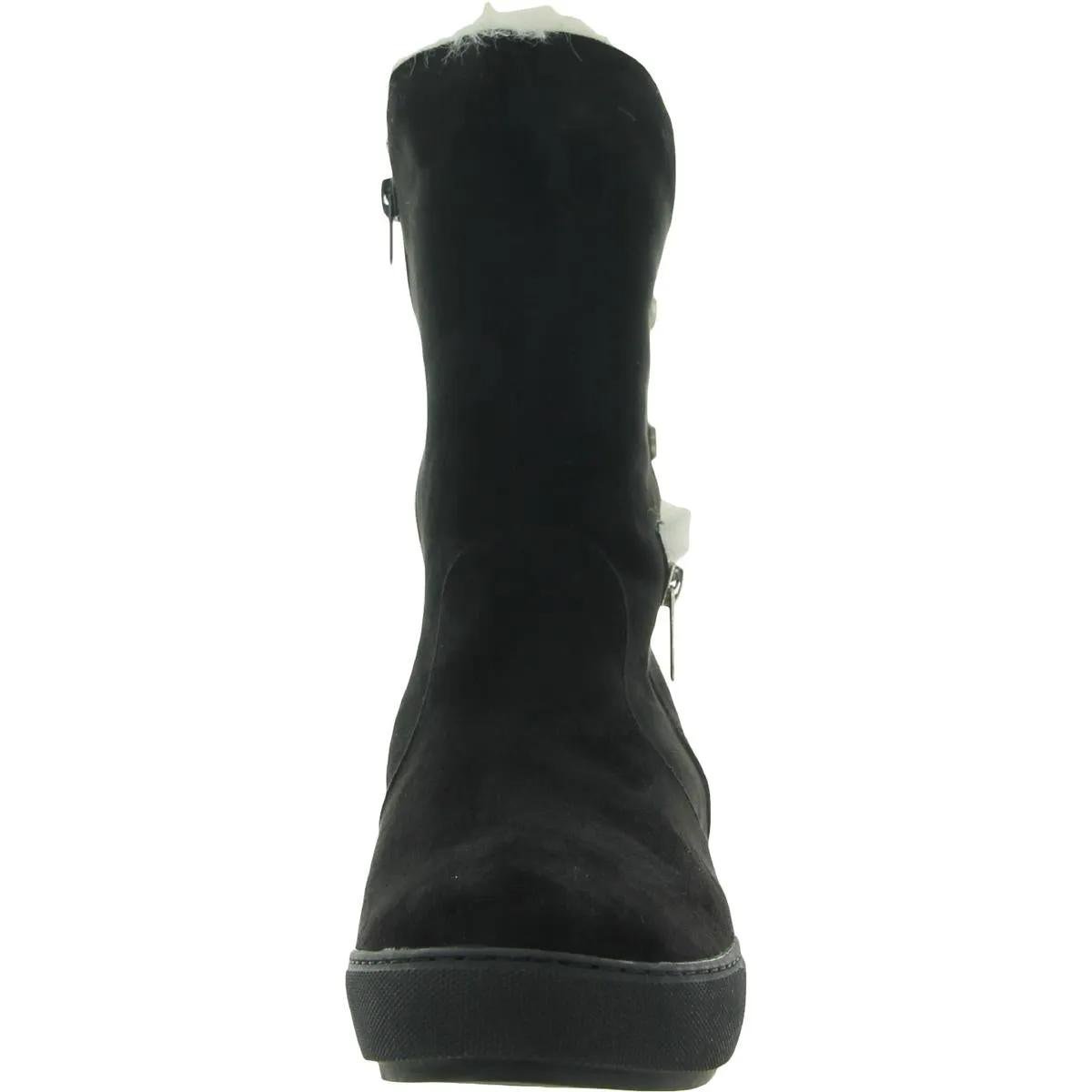 Furry Womens Faux Fur Zipper Winter & Snow Boots