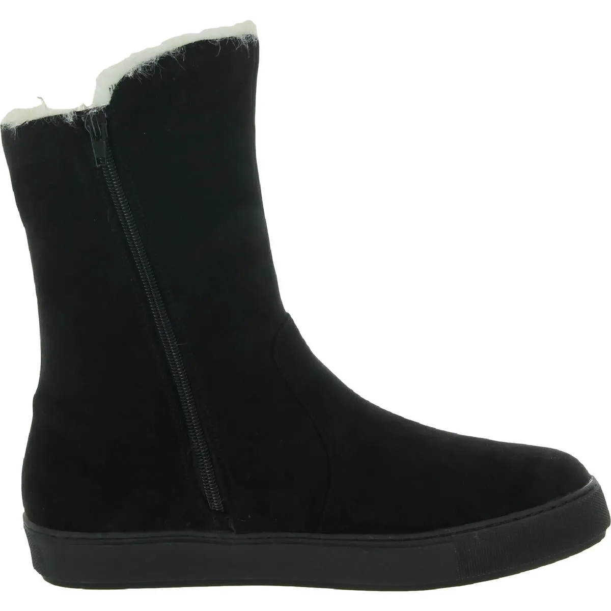 Furry Womens Faux Fur Zipper Winter & Snow Boots
