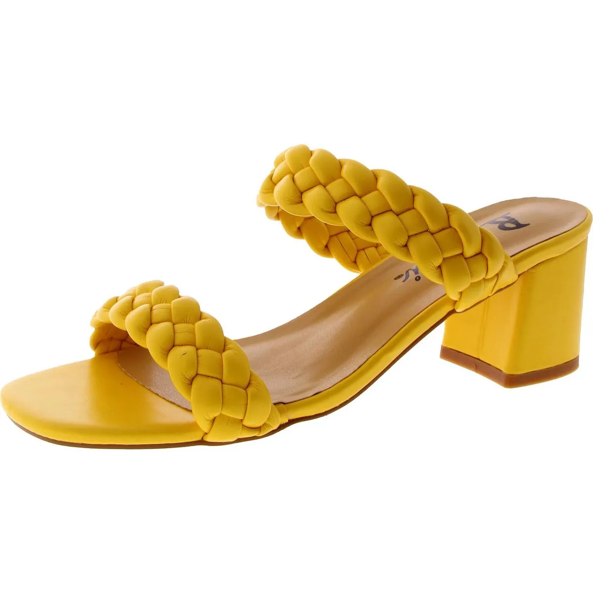Fuss Womens Faux Leather Block Heel