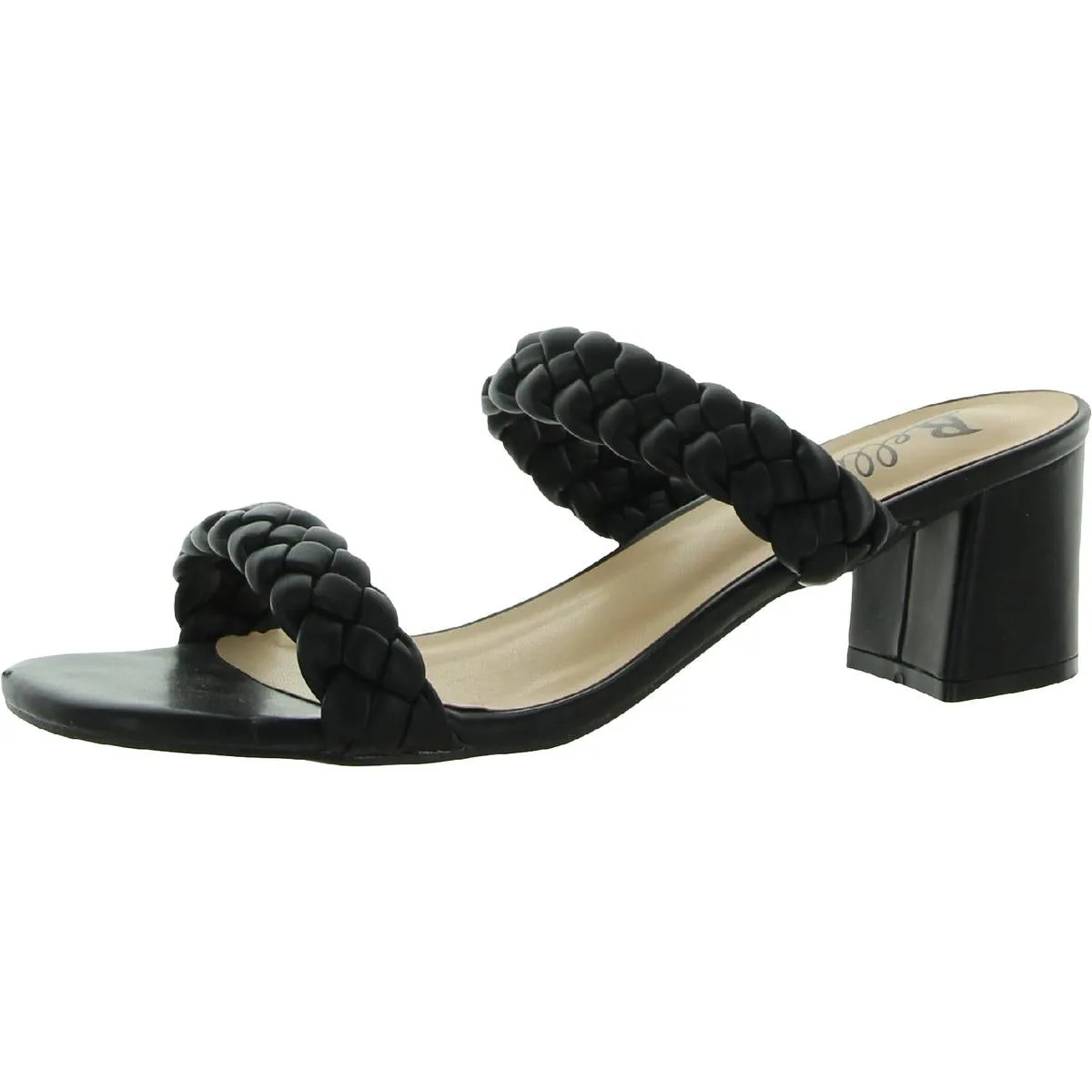 Fuss Womens Faux Leather Block Heel