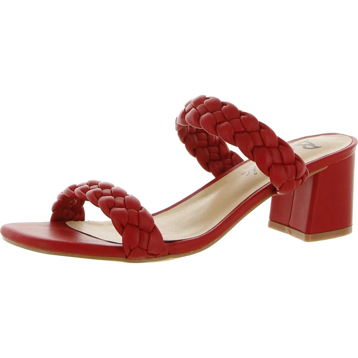 Fuss Womens Faux Leather Block Heel