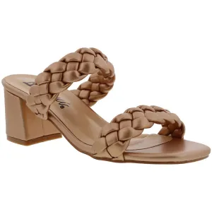 Fuss Womens Faux Leather Block Heel