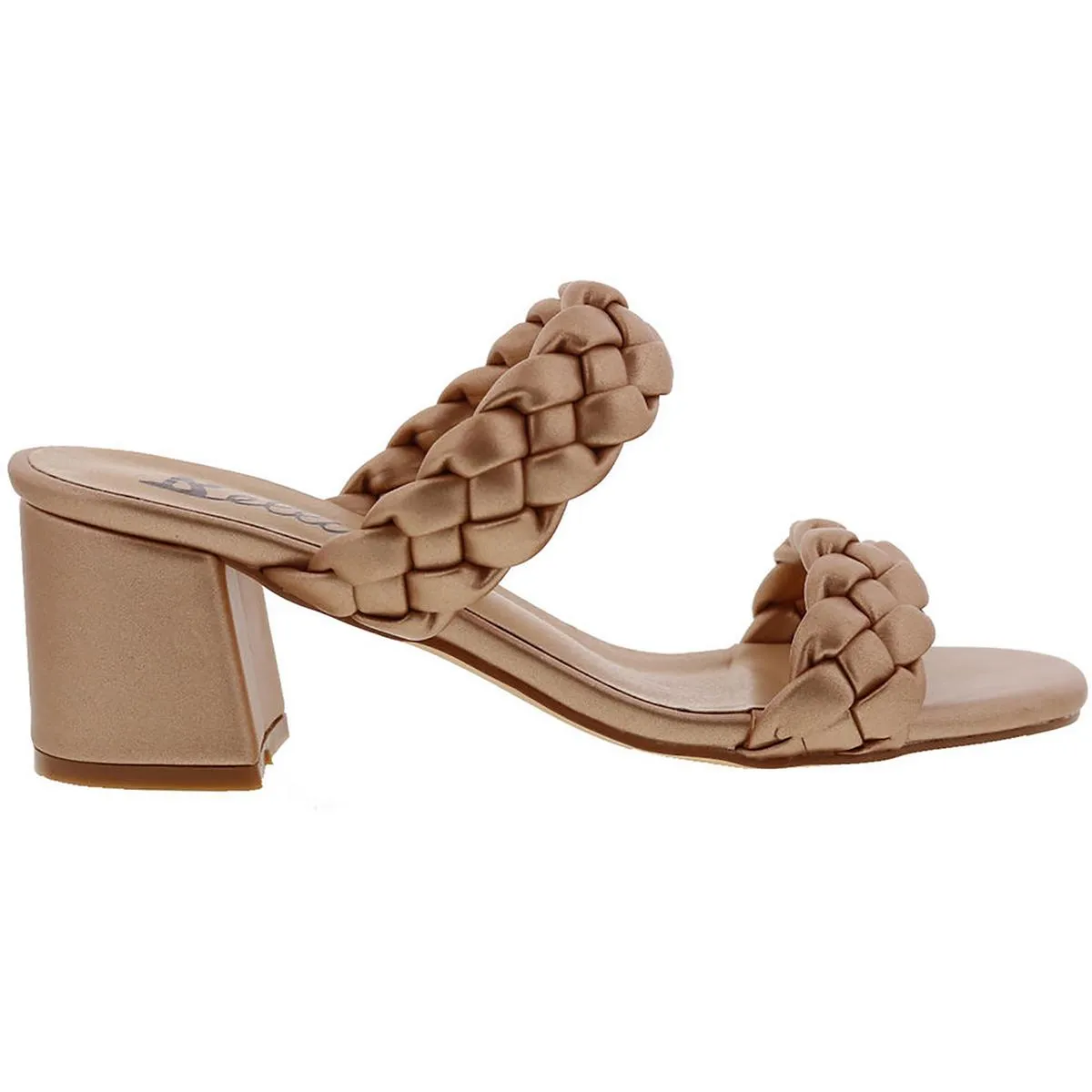 Fuss Womens Faux Leather Block Heel