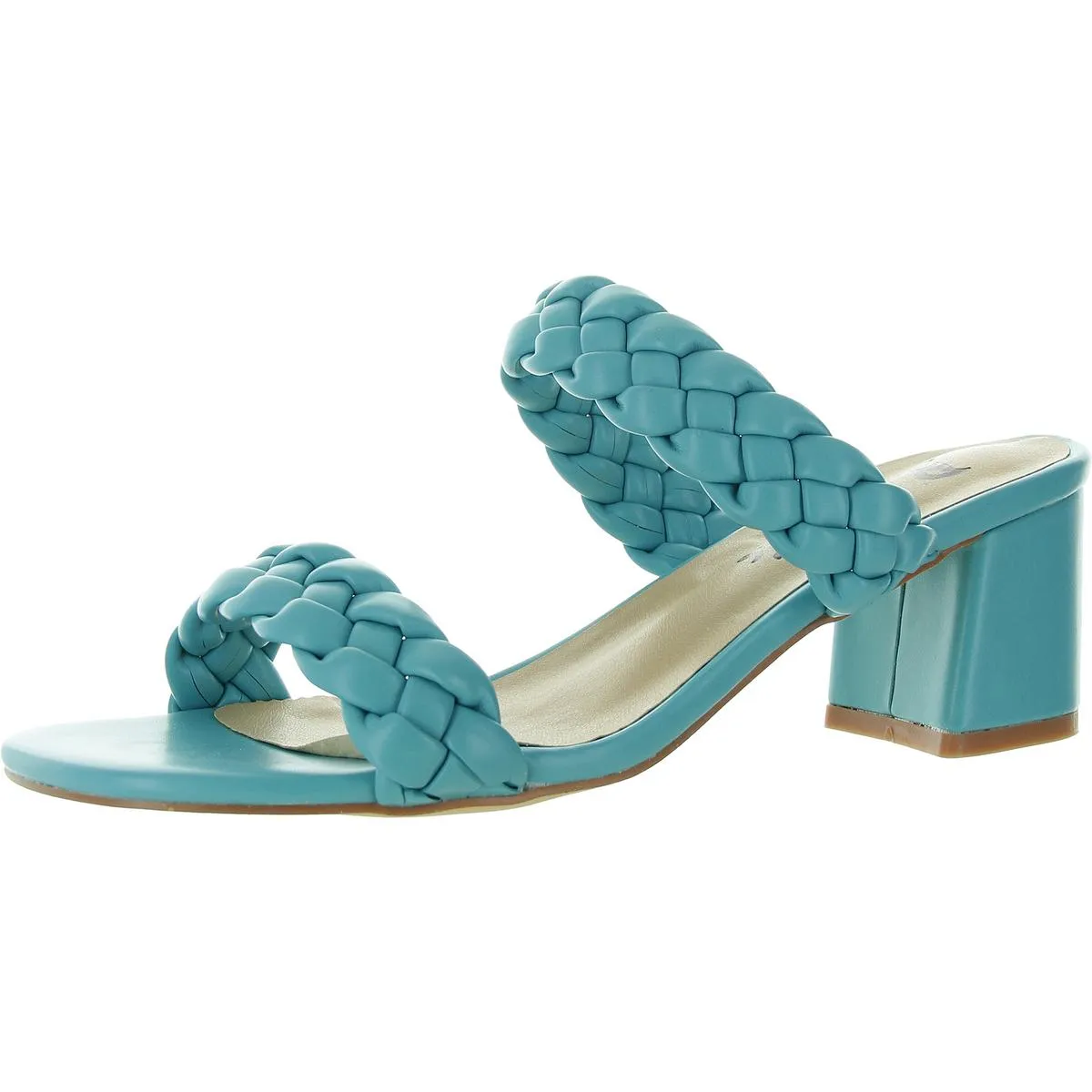 Fuss Womens Faux Leather Block Heel