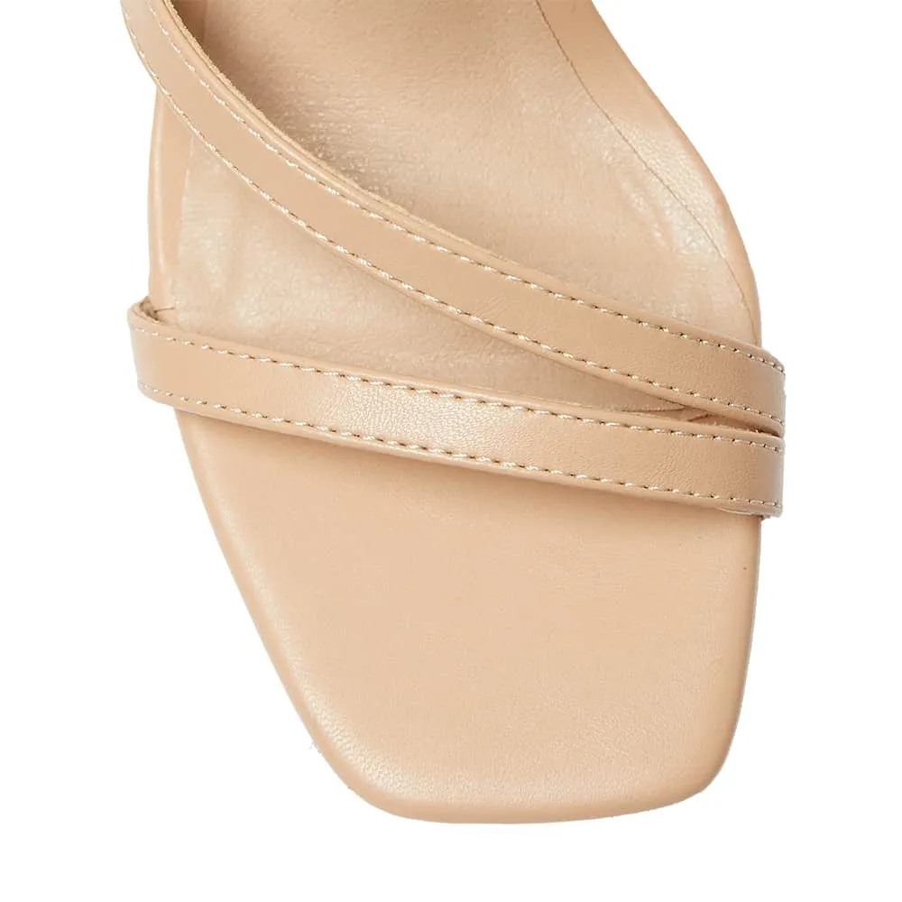 Geisha Heel in Nude Smooth