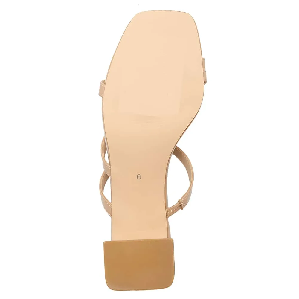 Geisha Heel in Nude Smooth