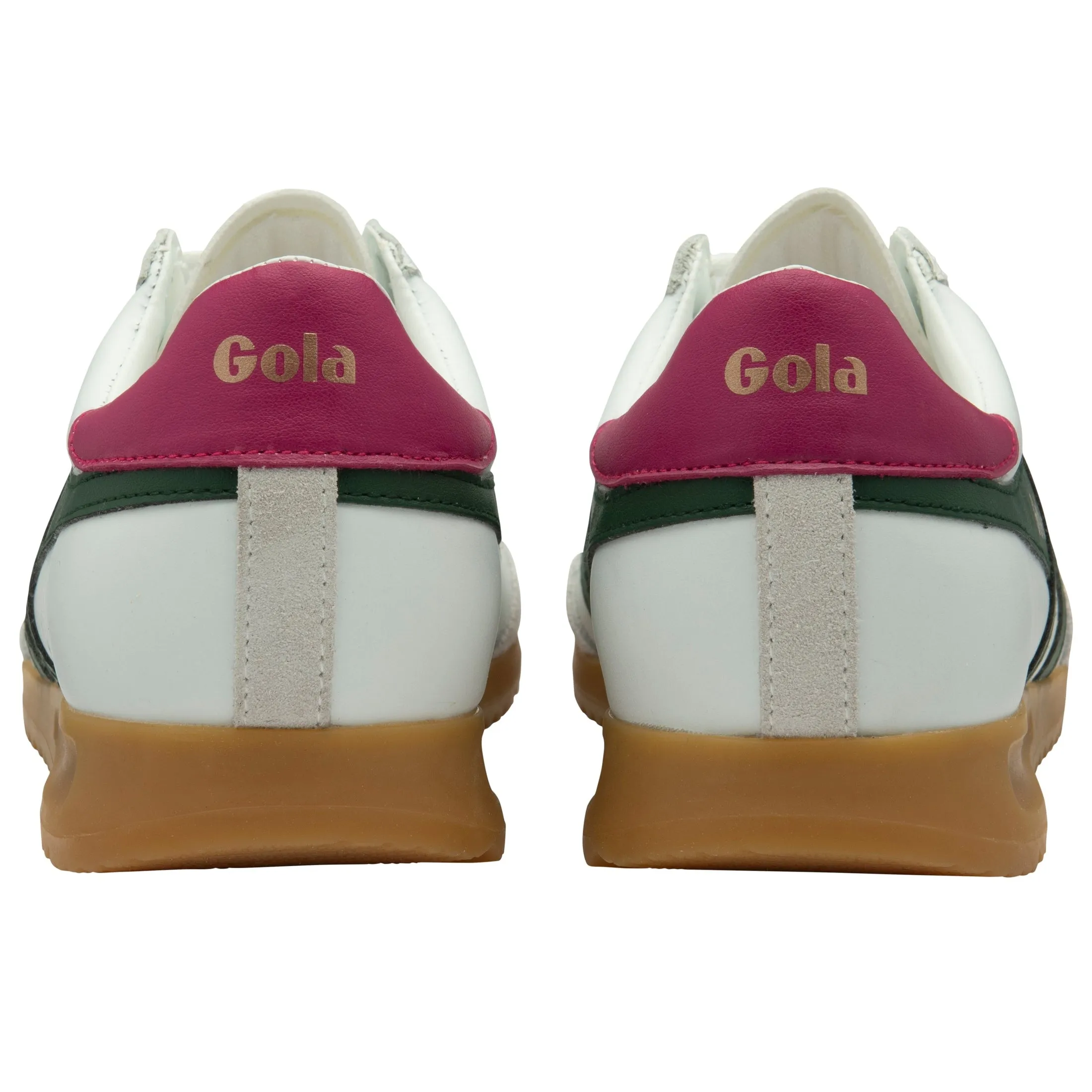 Gola Torpedo Leather White/Evergreen/Fuchsia