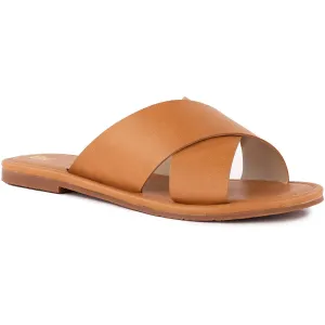 Good Vibrations Womens Woven Manmade Slide Sandals