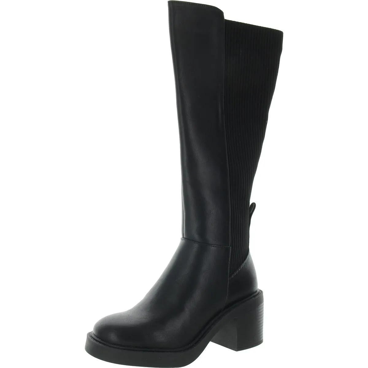 GS1527305 Womens Two Tone Leather Knee-High Boots