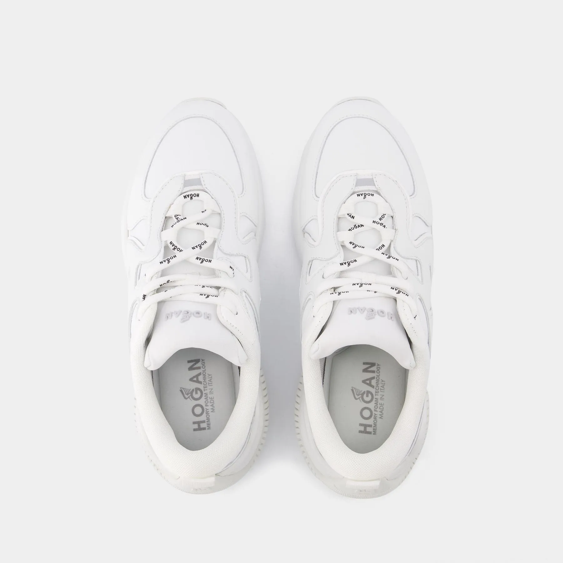 H597 Allacciato H Sneakers in White Leather