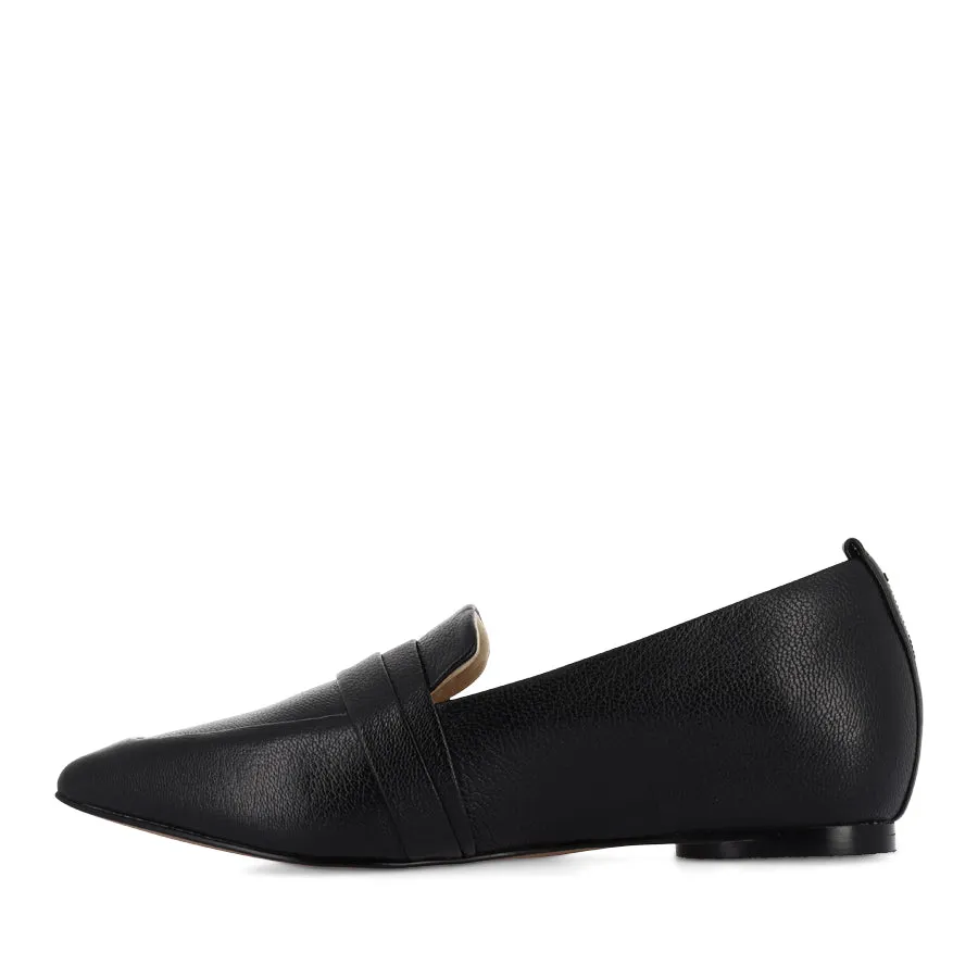 HARLOW - BLACK TUMBLED LEATHER