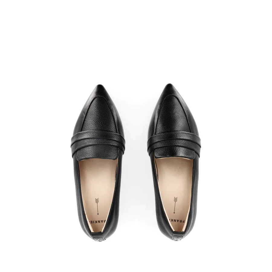 HARLOW - BLACK TUMBLED LEATHER