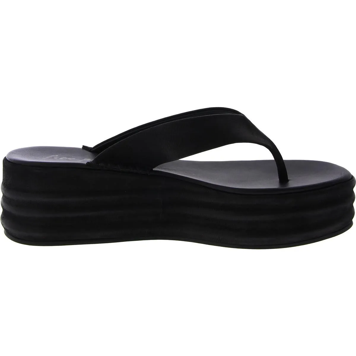 Haven Womens Leather Wedge Platform Sandals