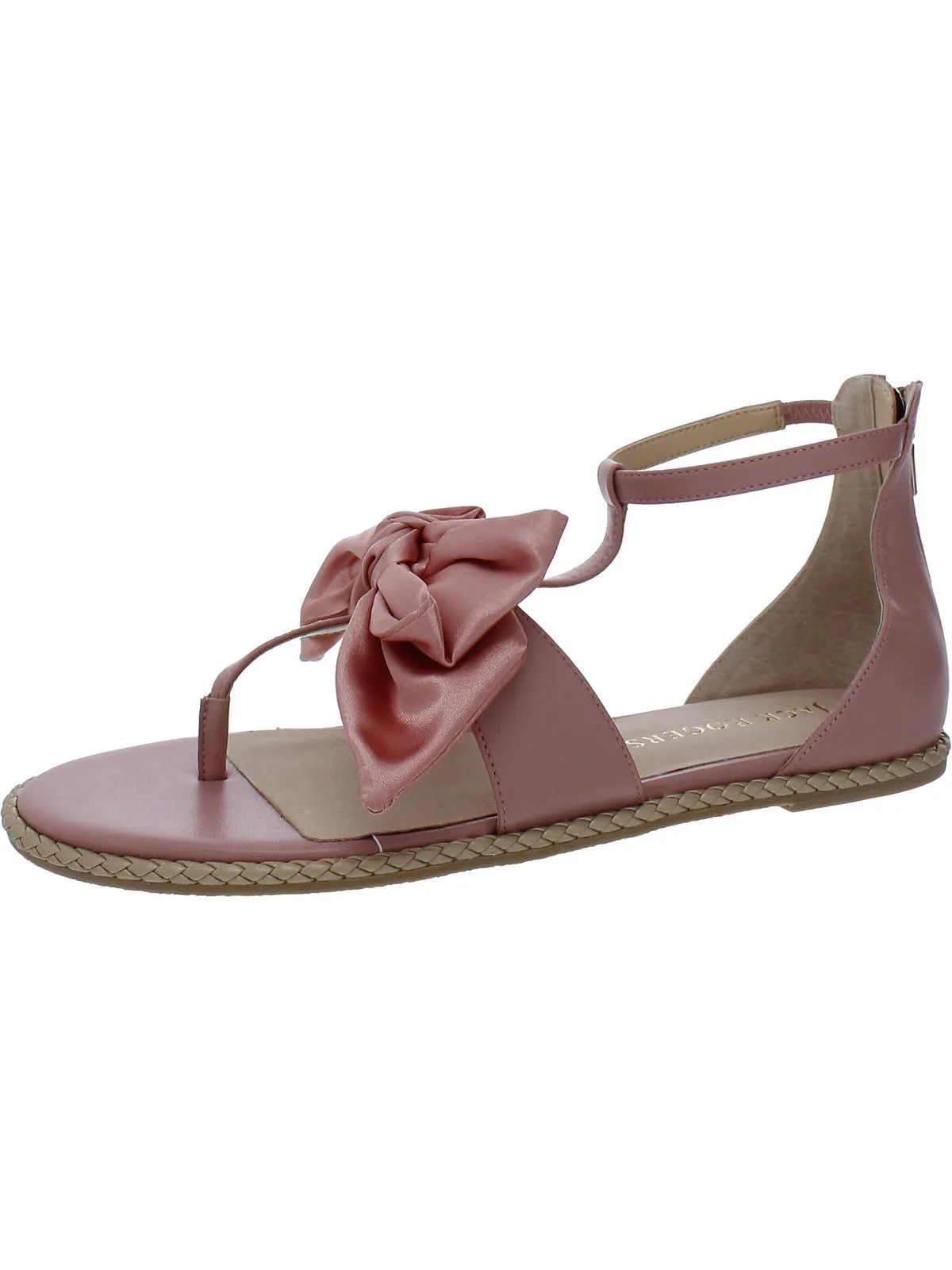 Heidi Womens Leather Bow T-Strap Sandals