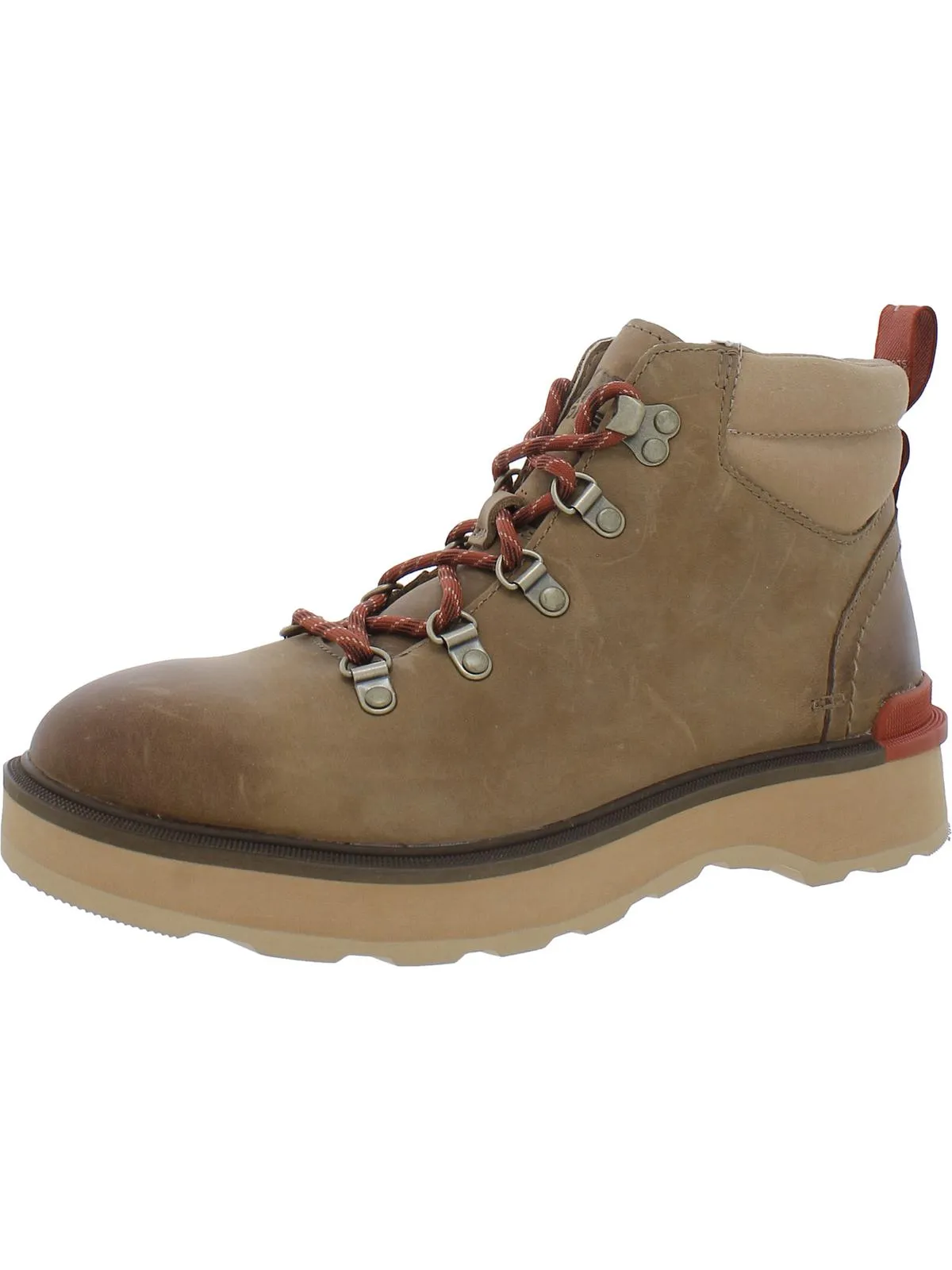 Hi-Line  Womens Leather Ankle Hiking Boots
