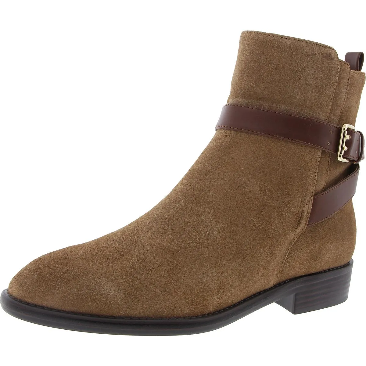 Hoken Womens Zipper Suede Booties