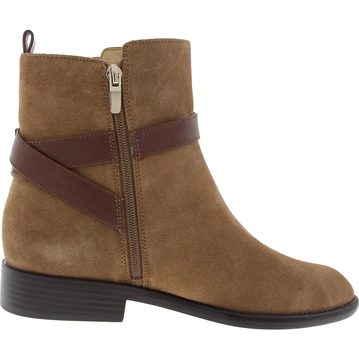 Hoken Womens Zipper Suede Booties