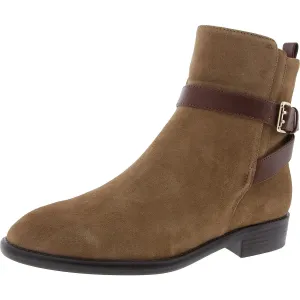 Hoken Womens Zipper Suede Booties