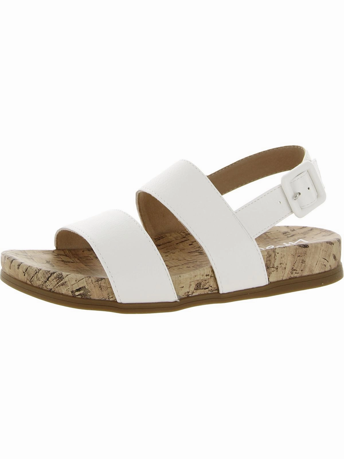 Holiday Womens Faux Leather Footbed Slingback Sandals