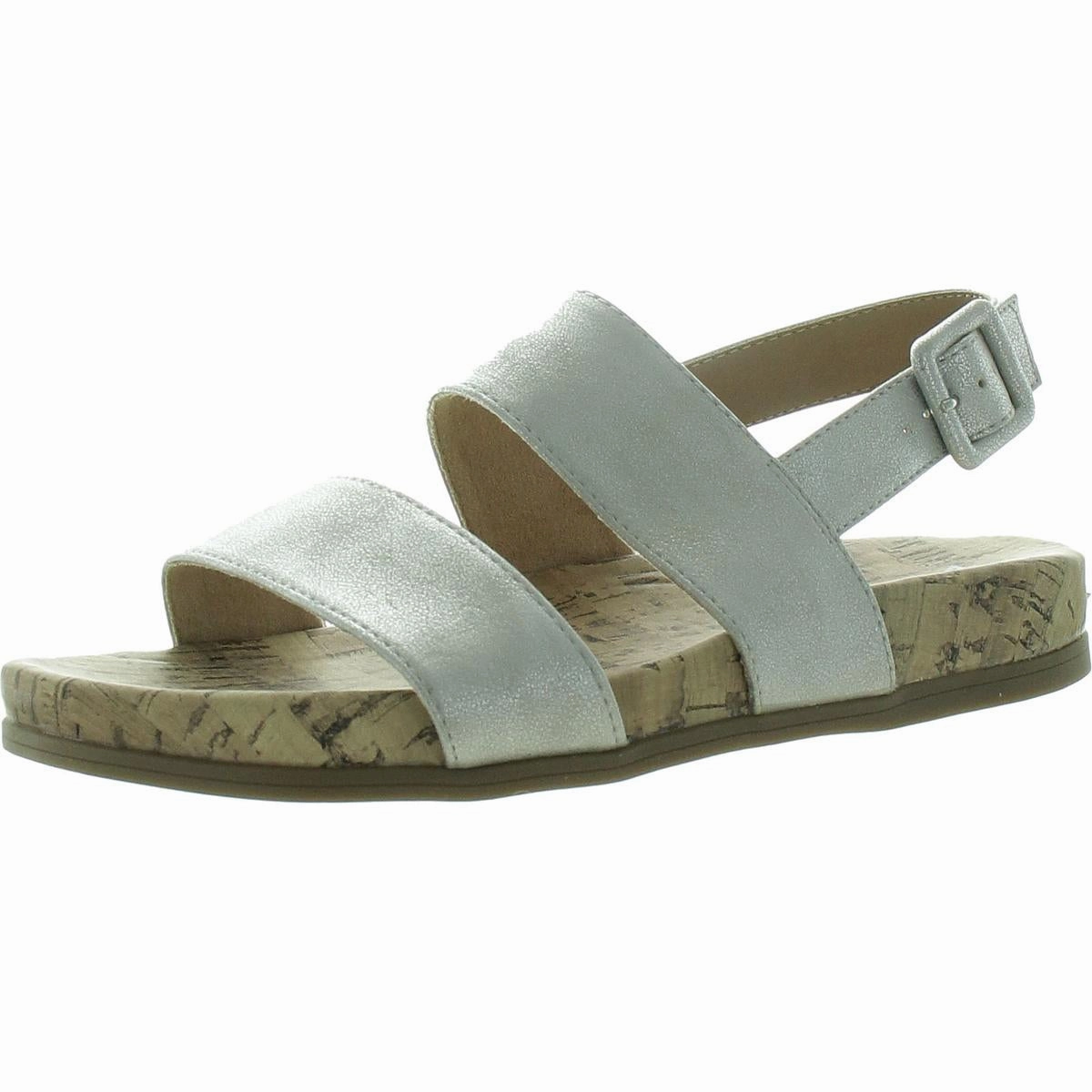 Holiday Womens Faux Leather Footbed Slingback Sandals